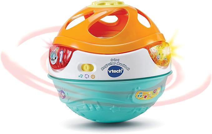 VTech Baby 3-in-1 Magic Music Ball - Interactive Baby Toy that Moves Alone and Plays Music - For Children Aged 9-36 Months