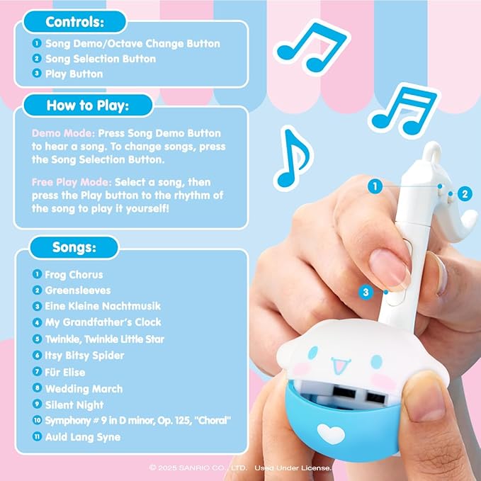 Otamatone Melody Hello Kitty and Friends Electronic Portable Music Instrument/Synthesizer Toy from Japan by Maywa Denki [English Instructions] - Cinnamoroll
