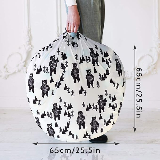 Baby Lounger Cover, Bear Newborn Lounger Cover for Boys, Snugly Fit Infant Lounger for Baby, Infant Removable Slipcover, Animal Breathable & Reusable (Lounger Pillow Not Included)