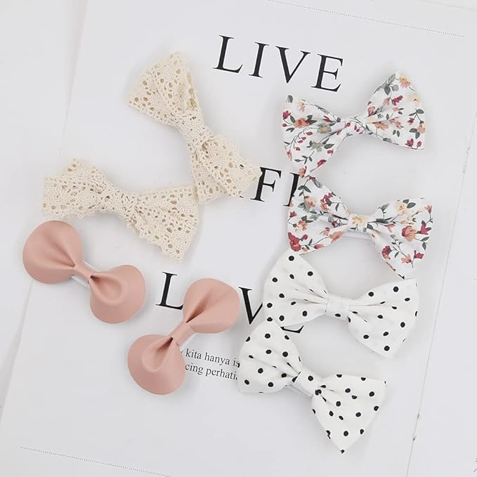 Baby Hair Clips Fully Lined Non Slip Hair Pins Baby Girls Hair Bows Barrettes Hair Accessories for Little Girls Infants Toddlers