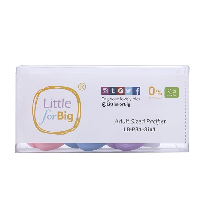 LittleForBig Bigshield Generation-I Pacifier 3 Paci Pack - Pink LightBlue Purple