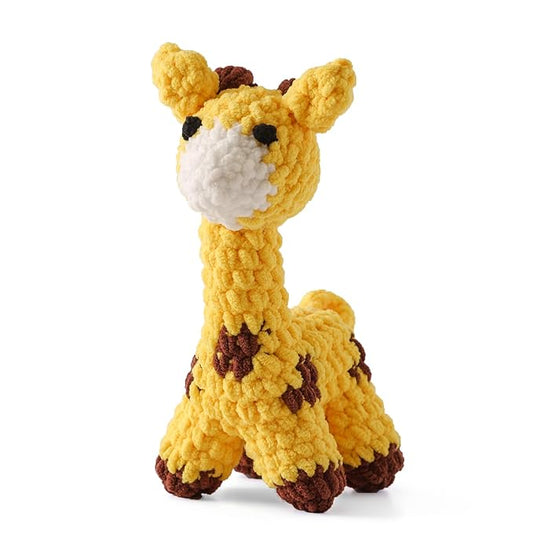 Crochet Sensory Rattle for Baby Early Development - Amigurumi Grip Toy - Soft Cotton Texture Shaker for Fine Motor Skills & Tactile Play - Newborn Essentials (Bunny & Giraffe)