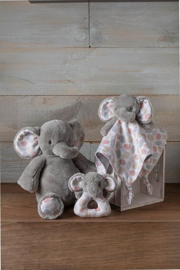 Mary Meyer Soft Ring Baby Rattle, 5-Inches, Grey Kalahari Elephant