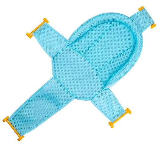 Baby Bath Seat, Infant Bathing Support Mat, Baby Tub Seat with Four Safety Support Corners, Comfortable Baby Shower Bathtub Sit Up Mesh for Newborn - Blue (No Bathtub)