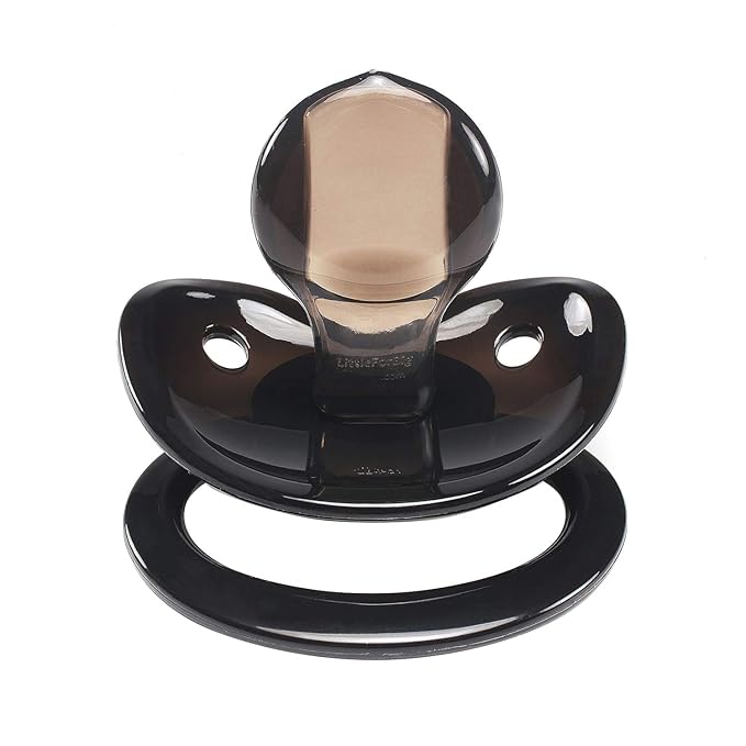 LittleForBig BigShield Adult Sized Pacifier Candy Gloss Pacifiers Set - Black & Crystal
