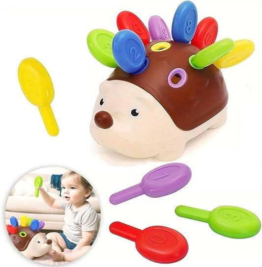 Fine Motor Skills Toys for Toddlers 1-3, Hedgehog Montessori Toys with Color Sorting & Counting, Sensory Learning Toys for Baby 12-36 Months, Educational Toys Gift for Boys Girls