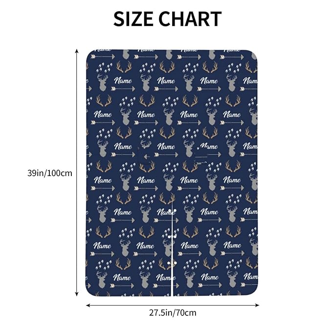 Personalized Deer Arrow Baby Car Seat Canopy for Babies with Name, Customized Cowboy Stroller Car Seat Covers for Boys Girls, Minky Nursing Carseat Cover for Breastfeeding, Newborn, Infant