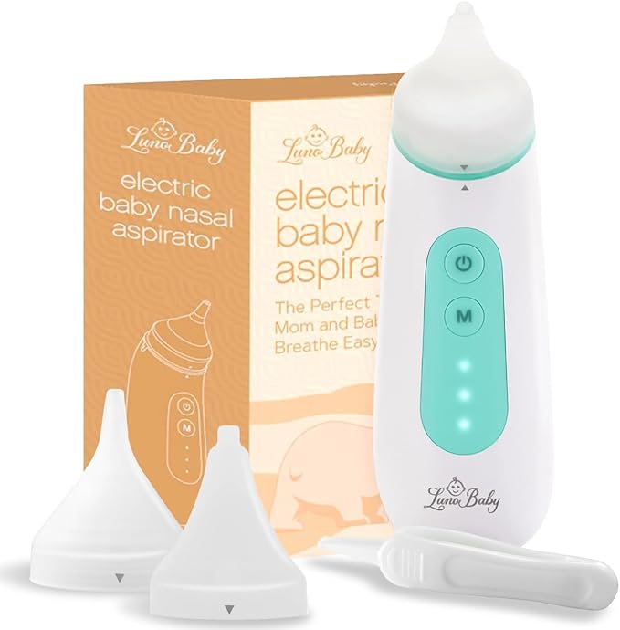 Electric Baby Nasal Aspirator - Nose Sucker Machine for Newborn Infants Toddlers Kids Adults - Automatic Booger Snot Vacuum Cleaner with Adjustable Suction Levels for Mucus Removal