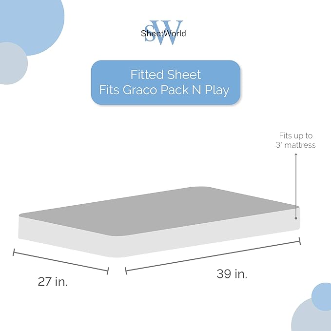 SheetWorld Baby Fitted Pack N Play Sheet Fits Graco 27 x 39 inches, 100% Cotton Woven Sheet, Unisex Boy Girl, Hot Pink Woven, Made in USA