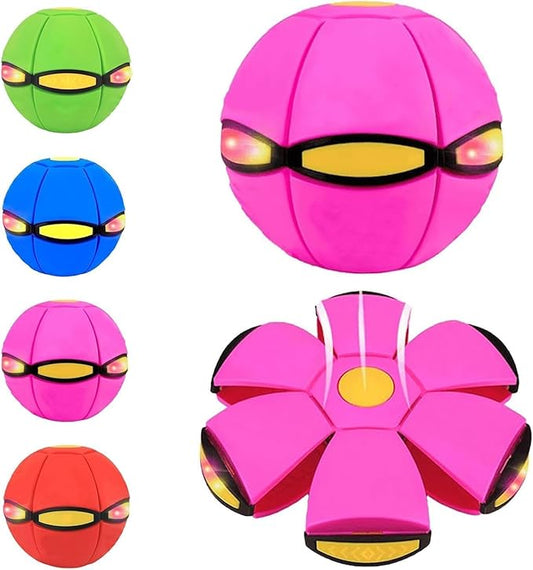 Magic Ball, Magic Metaball, Children Bouncing Ball, Parent-Child Interaction, Dual Form Freely Switchable, with 6 Light for Kid