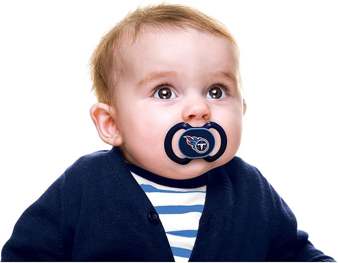 Baby Fanatic Pacifier 2-Pack - NFL Tennessee Titans - Officially Licensed League Gear