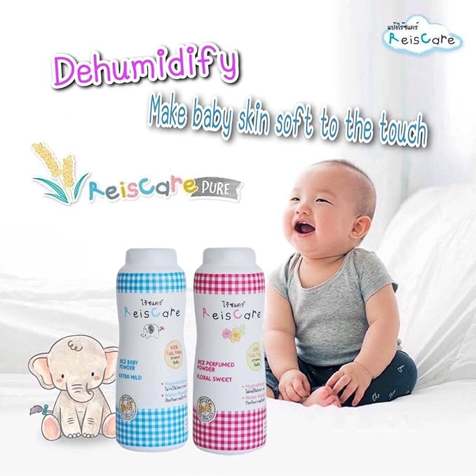 Baby Powder Rice perfumed Floral Sweet It has a Powder Texture,Smooth.100% Talc-Free Making Baby's Skin Smooth and Soft to The Touch 4.58 Oz/Pink