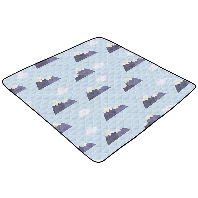 Baby Play Mat Blue Mountains 50 x 50 Playpen Mat Baby Play Mats for Floor Play Gym Crawling Mat Non-Slip Cushioned Baby Playmat for Infants, Babies, Toddlers