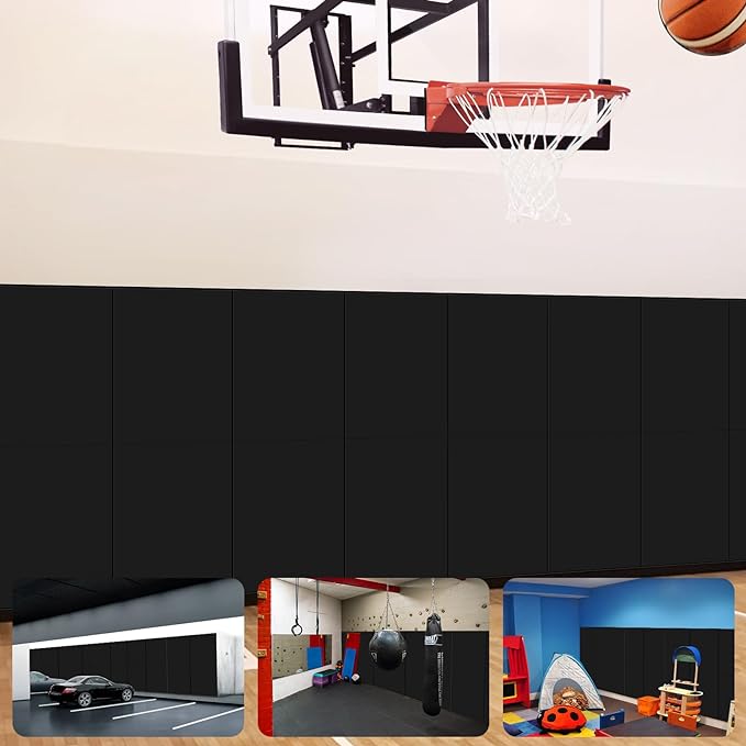 Gym Wall Padding for Gym Wall Pad for Kids Wall Padding 2" Thick Gym Padding for Wall Mat 4" Thick Wall Protection Pads, Durable Waterproof Wall Pad for Safety[Colorful]