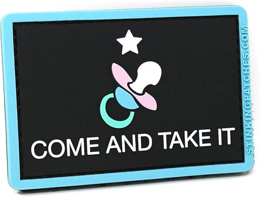 Come and Take It Pacifier Diaper Bag PVC Hook and Loop Patch | Funny Tactical Patch