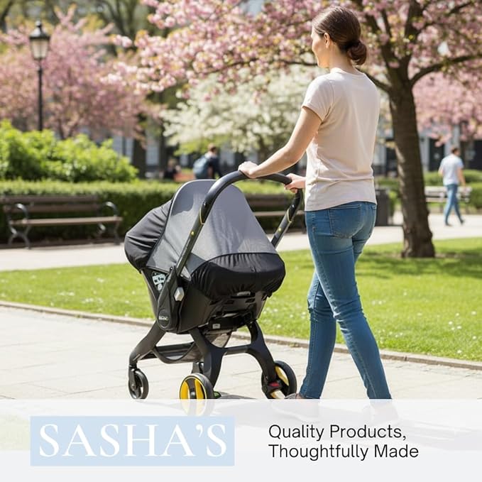 SASHA'S Sunshade & Insect Cover Compatible with The Doona Infant Car Seat Stroller (Stroller not Included)