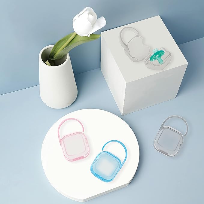 Pacifier Case Pacifier Holder Case Pacifier Clip Binky Holder Case Pacifier Box Pacifier Accessories 2 Pack Clear Hook Design