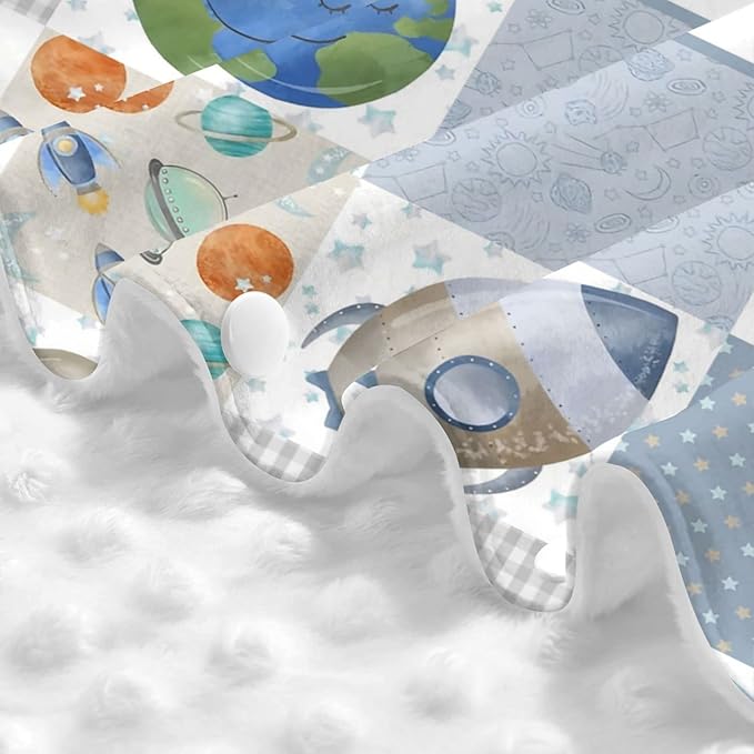 Personalized Baby Car Seat Canopy for Boys Girls, Custom Name Baby Car Seats Covers for Babies, Opening Minky Nursing Breastfeeding Stroller Cover Infant Carseat Canopies for Newborn (Space Cow)