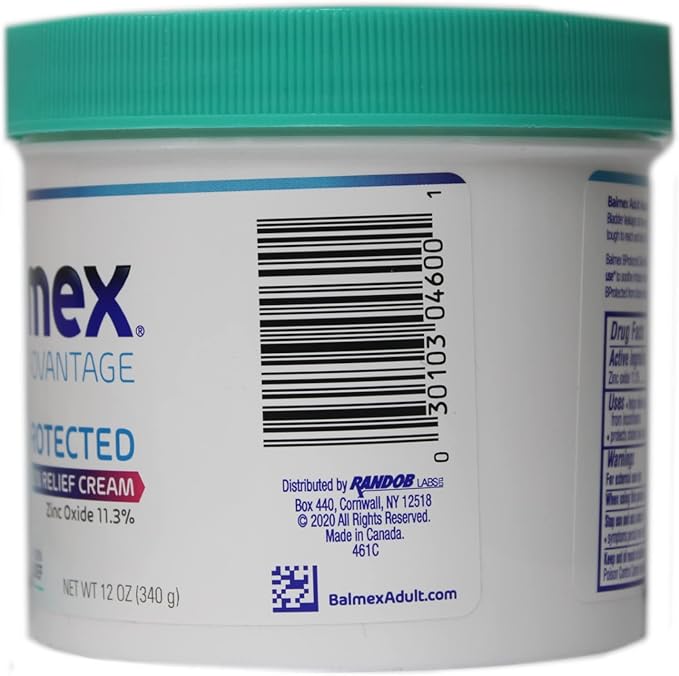 Balmex Adult Care Rash Cream, 12oz, (Pack of 2)