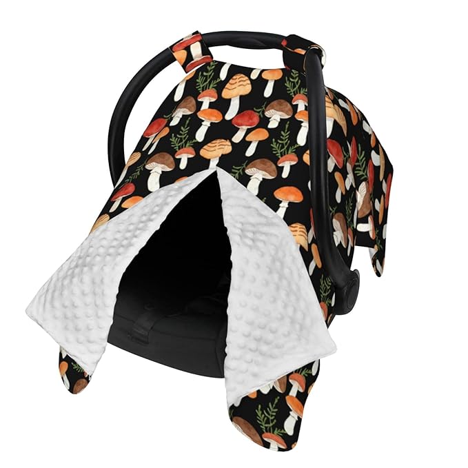 Mushroom Baby Car Seat Canopy Cover Multi Use Shower Gift, Nursing Cover for Mom Nursing Covers, Mushroom Baby Stuff Items
