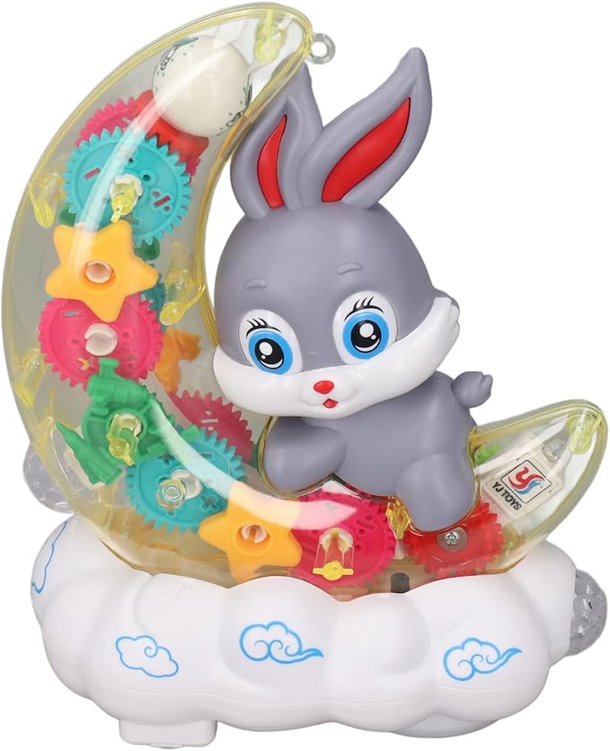 Light-Up Animal Toy Car with Music, Educational Push & Pull Cart, Colorful LED Wheels for Early Learning