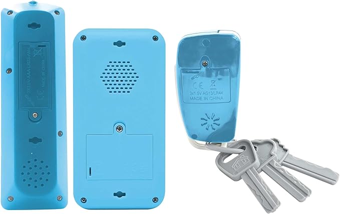 LEXiBOOK, Educational and Musical Set with Telephone, Remote Control and Key Ring, Imitation Game for Toddlers, Explore Animals, Musical Instruments and Everyday Objects, PS125
