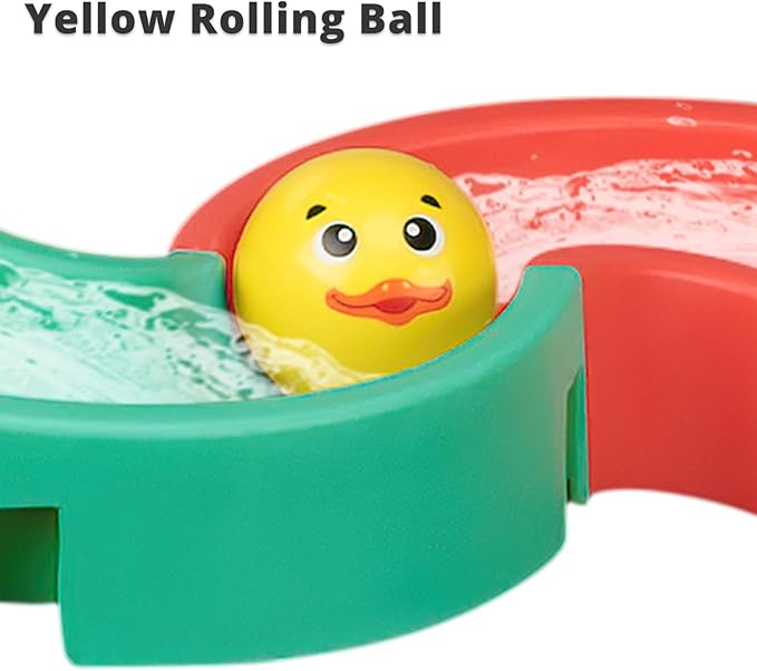 SOCBTNSO 38 PCS Duck Slide Toys, Bath Toys for Kids Ages 4-8, DIY Building Kit for Ages 5-7, Bathtub Time Birthday Gifts for Toddler 3 + Year Old