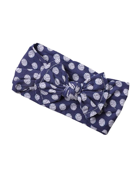 BBTDIN Baby Girls Volleyball Headband Turban Baby Volleyball Hair Band Bowknot Baby Volleyball Hair Bow BTB11 (B-Blue, Free Size)