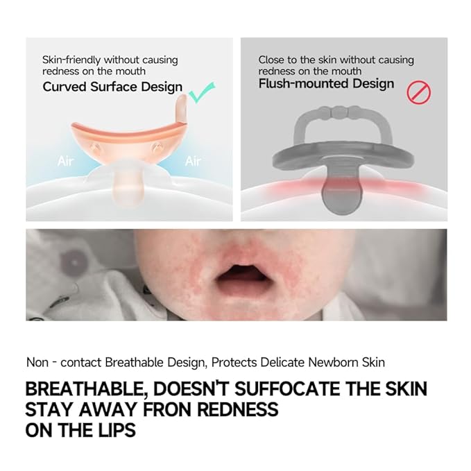 Garkoko 4-Pack Baby Pacifiers 0-6 Months, Breast-Like & Thumb Shape Soft Silicone Newborn Pacifier, Breathable & Easy to Clean, Mimics Breast Feel to Prevent Nipple Confusion, BPA-Free