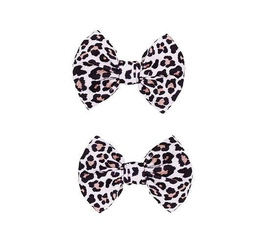 Baby Girls Leopard Bow hairpin girls leopard bow Hair Accessories for women.(FJ65-1)