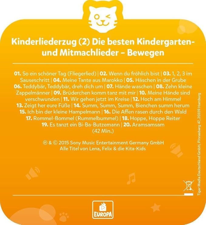 tigercard - Kinderliederzug - Die besten Kindergarten- und Mitmachlieder - Bewegen
