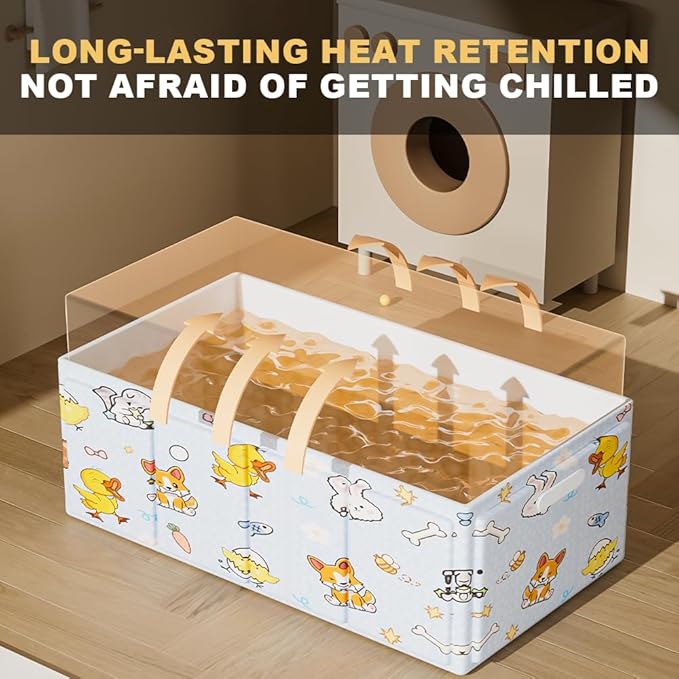 Foldable Baby Bathtub with Cute Animal Print, Portable Infant Bath Tub ，31.5x17.7x9.8 Inch Expanded (Blue)