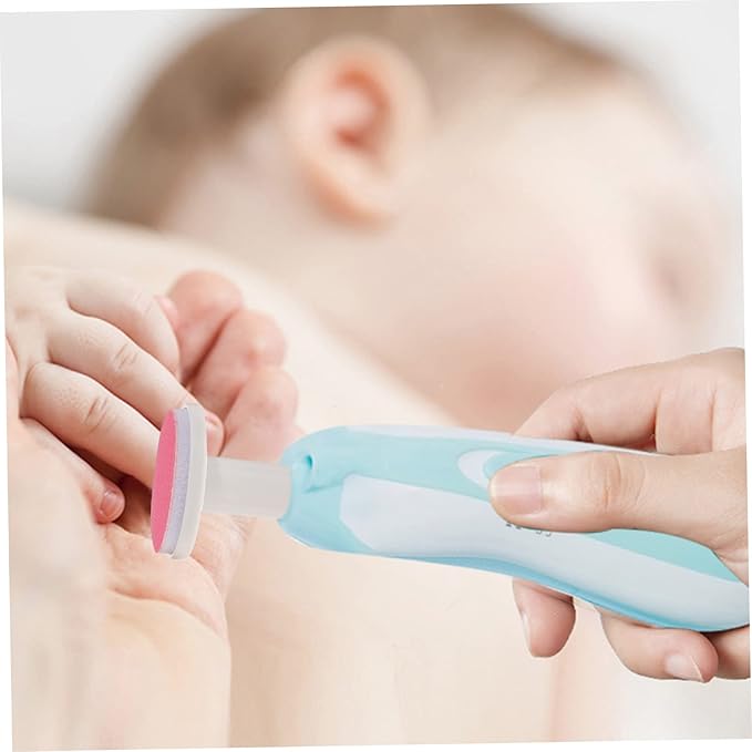 Baby Nail File Replacement Pads 0.78In Electric Nail Grinding Heads Soft Safe for Infant Toddler Grooming Compatible with Standard Trimmers 6Pcs