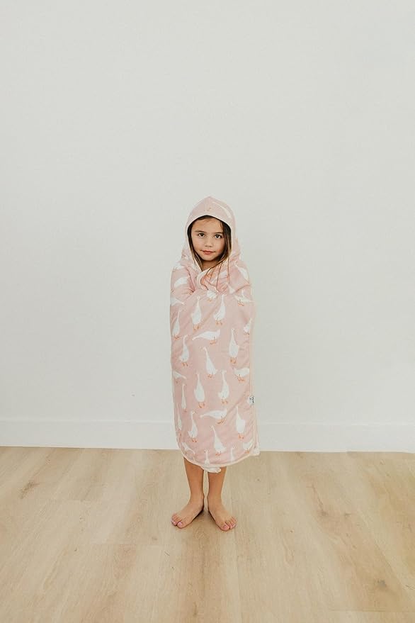 Copper Pearl Hooded Bath Towels Premium Knit/Terry Cloth Toddler Towels with Hood, Pockets, and Cool Designs - Great to Gift and Make Bath Time Fun - Big Kids Hooded Towel, Goosie