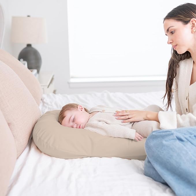 100% Waterproof Baby Lounger Cover - 2-Ply Organic Cotton Slipcovers Keep Your Lounger Clean & Your Baby Comfy - Machine Washable - (Lounger Not Included) - 2-Pack Includes Cream & Peach