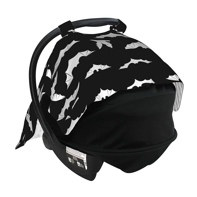 Halloween Bat Car Seat Cover Baby Fashion Carseat Cover for Winter Nursing Cover Newborn Shower Gift