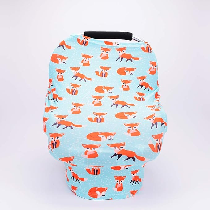 Nursing Cover,Breastfeeding Scarf,Baby Car Seat Covers Canopies,Infant Stroller Cover for Girls and Boys Baby Shower Gifts (Fox)