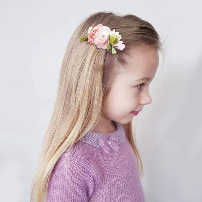 Flower Hair Clip BFNAAgirl Baby Girl Hair Bows Exquisite Hair Accessories Alligator Clips for Infants Toddlers Teen Kids Gift 3pcs/set