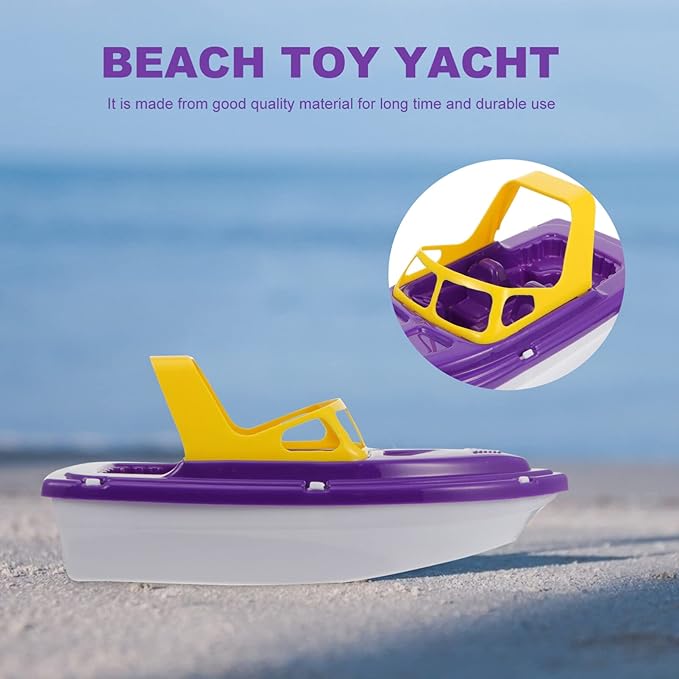 TOYANDONA Toddler Race Boat Toy Set Plastic Speedboat Bath Toy Floating Sailing Boat Playthings for Tub Pool Beach Water Play