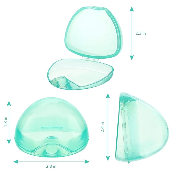 Accmor Pacifier Case, Pacifier Holder Case, Pacifier Container for Travel, BPA Free,Transparent Green, 3 Pack