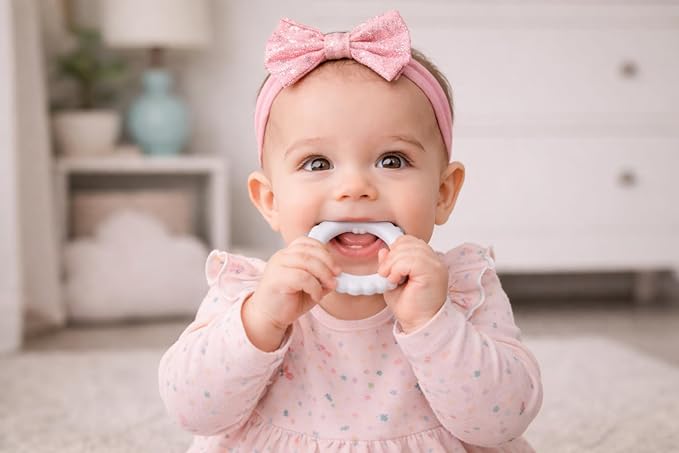 Sheep Teether – Gray | 100% Food Grade Silicone Baby Teething Toy | Textured Ring for Gum Relief | Easy Grip for Little Hands | BPA-Free, Phthalate-Free | Baby Teether Toy 3-36 Months