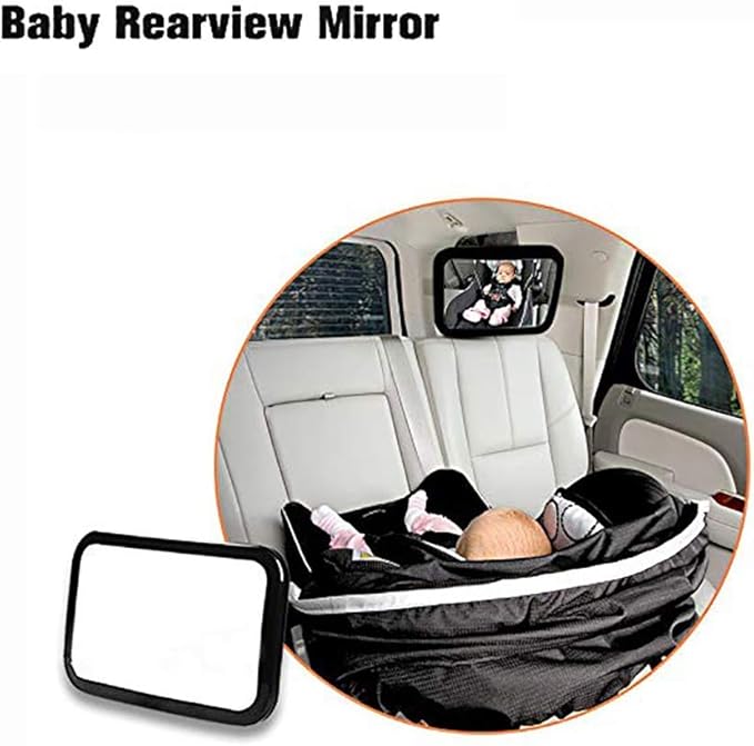 Baby Car Mirror, Safety Car Seat Mirror for Rear Facing Infant with Wide Crystal Clear View, for Newborns and Young Children, Crash Tested and Certified for Safety