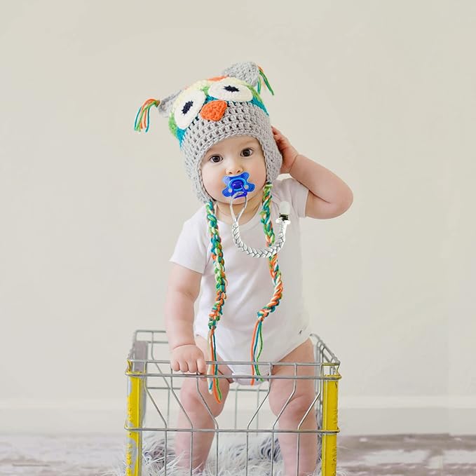 7 Pcs Braided Pacifier Clip, Pacifier Clips for Boys & Baby Girls, Pacifier Holder Clip Binky Clips