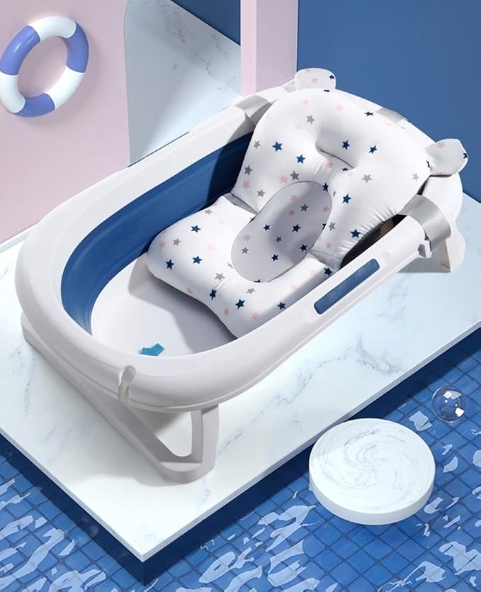 Star Pattern Baby Bathing Floating Bath Mat Support for Toddler Sink Pad Soft Sponge Insert for Baby Bathtub Bath Cushion for Bathing Non Slip Multicolored one size bathmat27