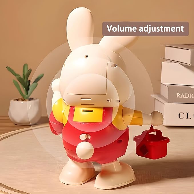 Baby Rechargable Musical Easter Bunny Toy Dancing Crawling Tummy Time Toys, Light Up Infant Toys 6-18 18-36 Months Birthday Easter Gifts for 1-3 Year Old Boy Girl Learning Baby Easter Basket Stuffers