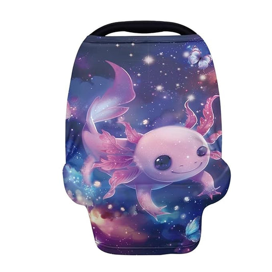 Axolotl Car Seat Covers for Babies, Galaxy Nursing Cover for Baby Infant,Carseat Canopy,Soft Breastfeeding Cove Baby Nursing Cover Easy to Install