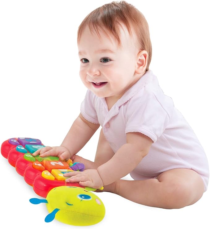 KiddoLab Play & Learn Bundle: Lira's Light-Up Caterpillar Crib Toy & Melodic Monkey Plush - Engaging Musical Pals for Your Little One.