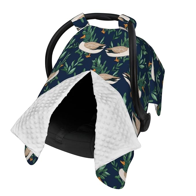 KiuLoam Cute Farm Animal Mallard Duck Baby Car Seat Canopy, Nursing Cover for Mom Breastfeeding Scarf, Infant Car Seat Cover/Multiuse Baby Stroller Covers for Babies Boys Girls
