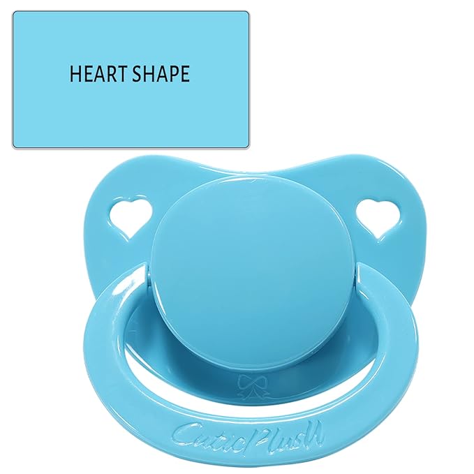CutiePlusU Adult Sized Pacifier Dummy for Adult Babies-Big Shield 3 Pack-Pink, Blue, Black