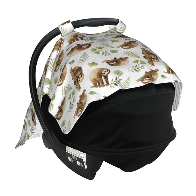 Sloth Baby Car Seat Canopy Cover, Nursing Cover for Newborn, Sloth Baby Stuff for Stroller Cover for All Seasons